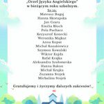 Wyniki konkursu „Orzeł Języka Angielskiego”